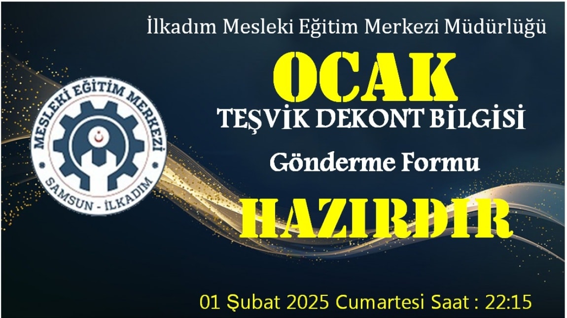 OCAK Ayı Dekont Gönderme Sistemi Hazırdır (2025)